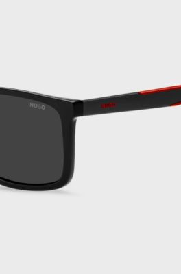 Black sunglasses with two-tone temples, Black