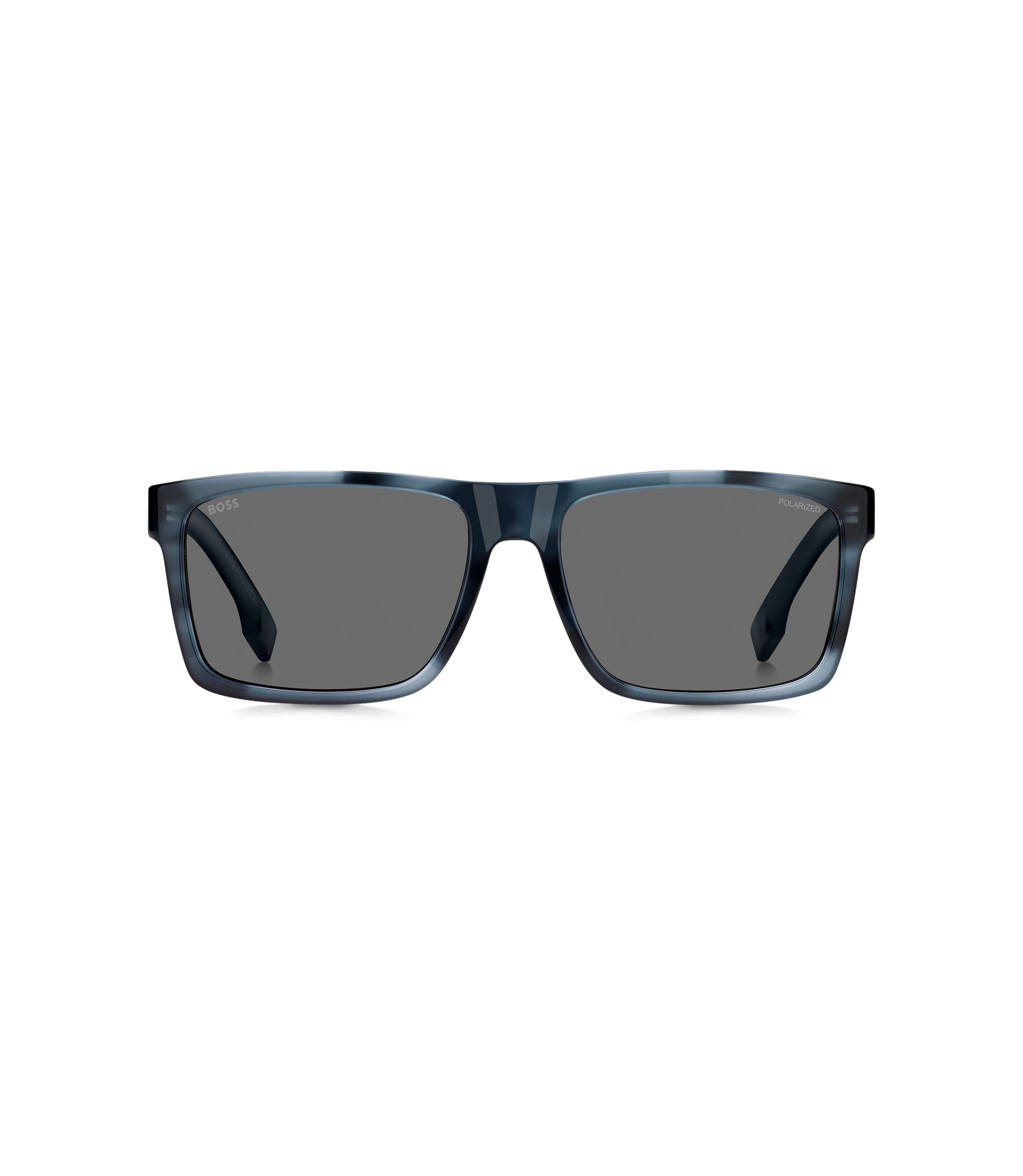 80〜90s HUGO BOSS BOSS - Blue-acetate sunglasses with patterned frames - Blue Patterned