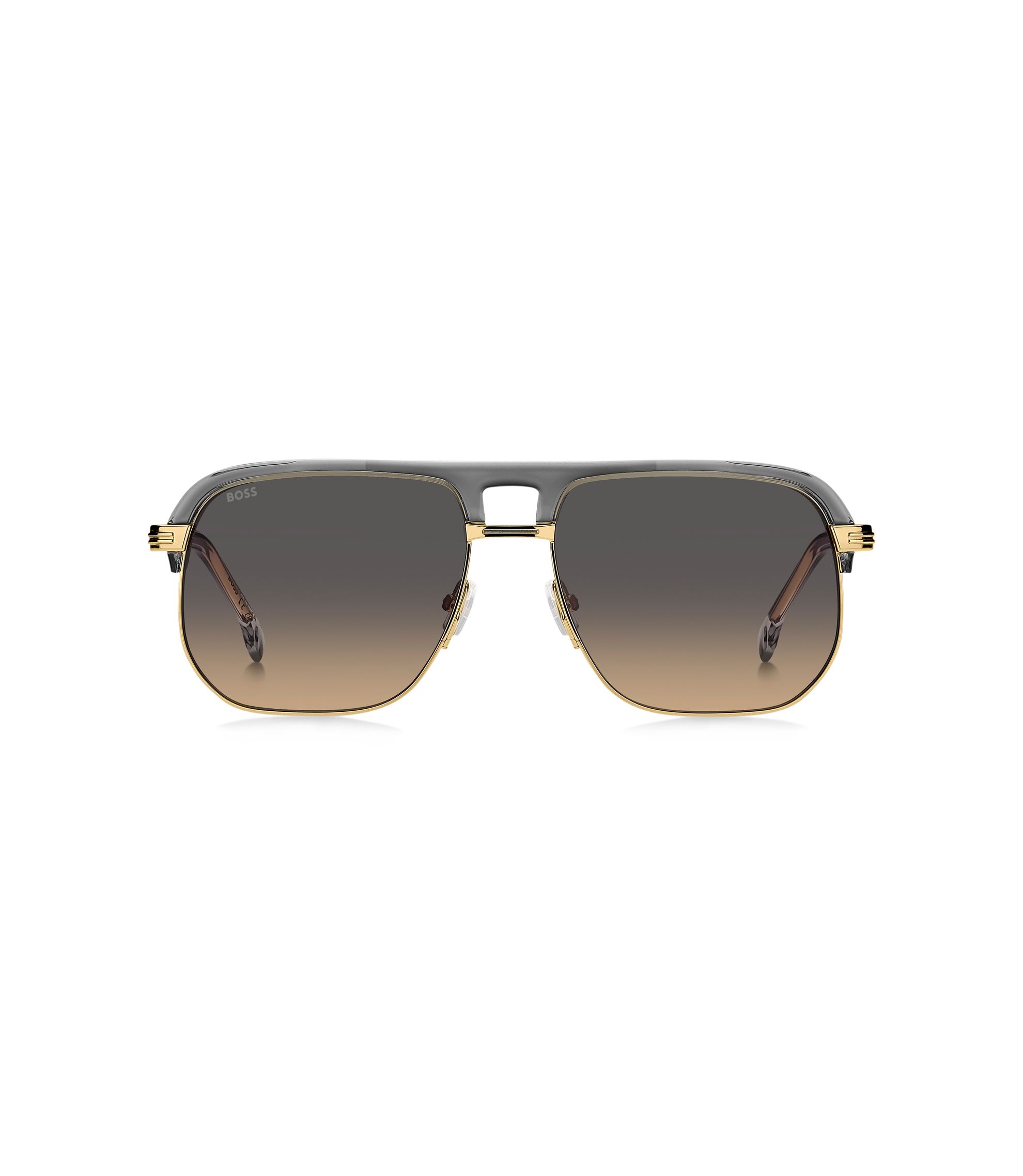 NWT Hugo Boss BOSS 1589/S-02M2 9O Gold Round 57mm Sunglasses Hugo Boss Sunglasses BOSS-1661-S 2IK/9O main image 3