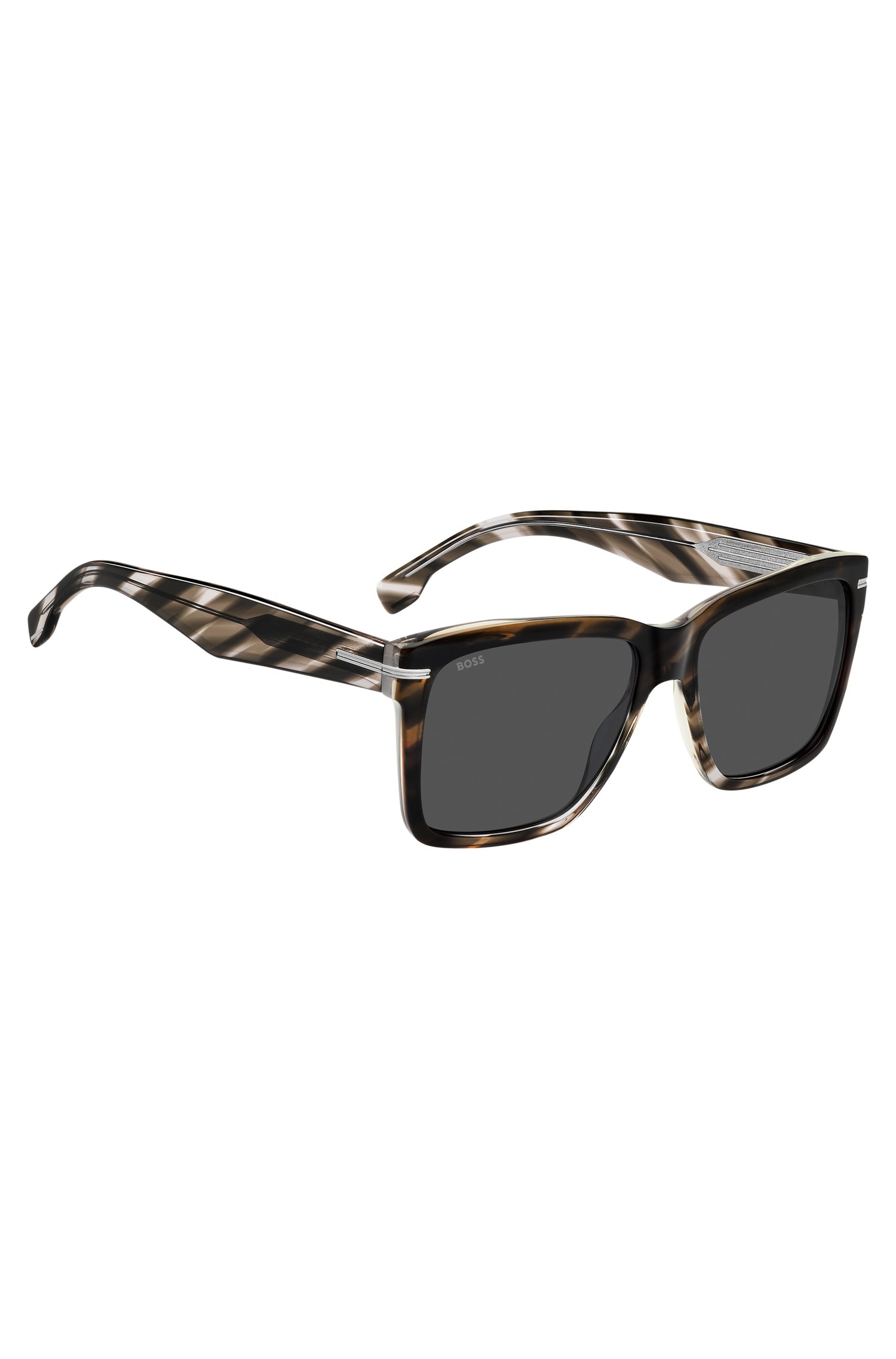 Boss Patterned-acetate sunglasses with silver-tone trims flugor herr – bild 3
