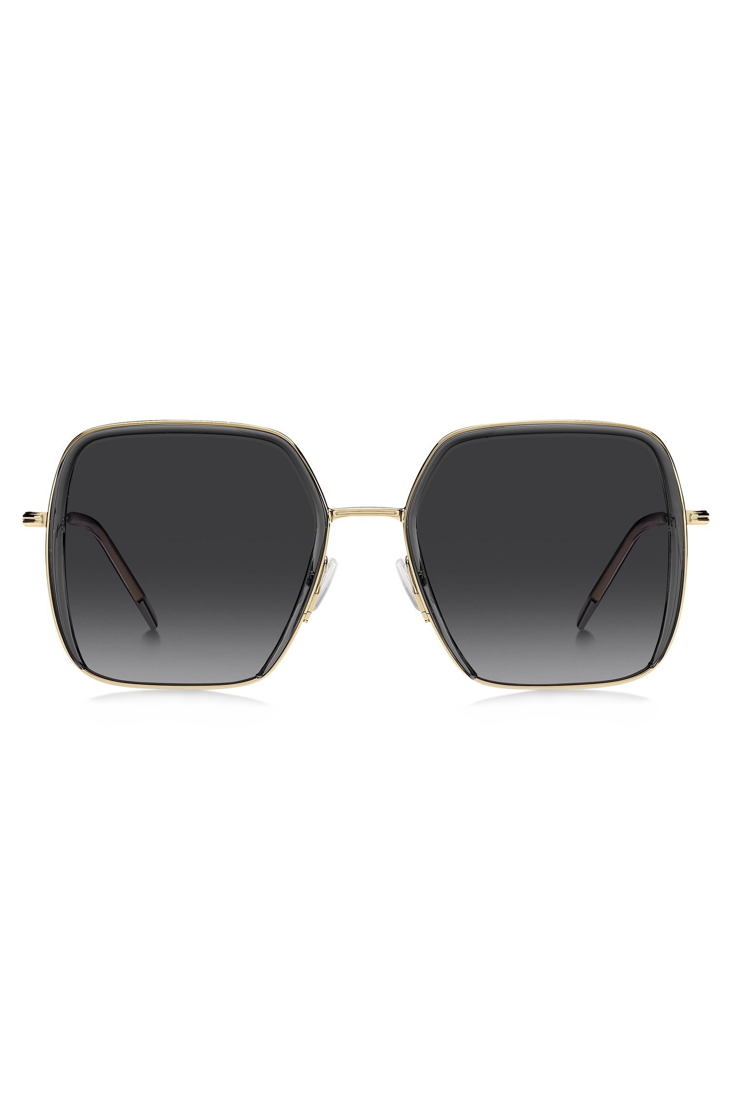 Boss Grey-acetate sunglasses with gold-tone steel solglasögon dam – bild 2