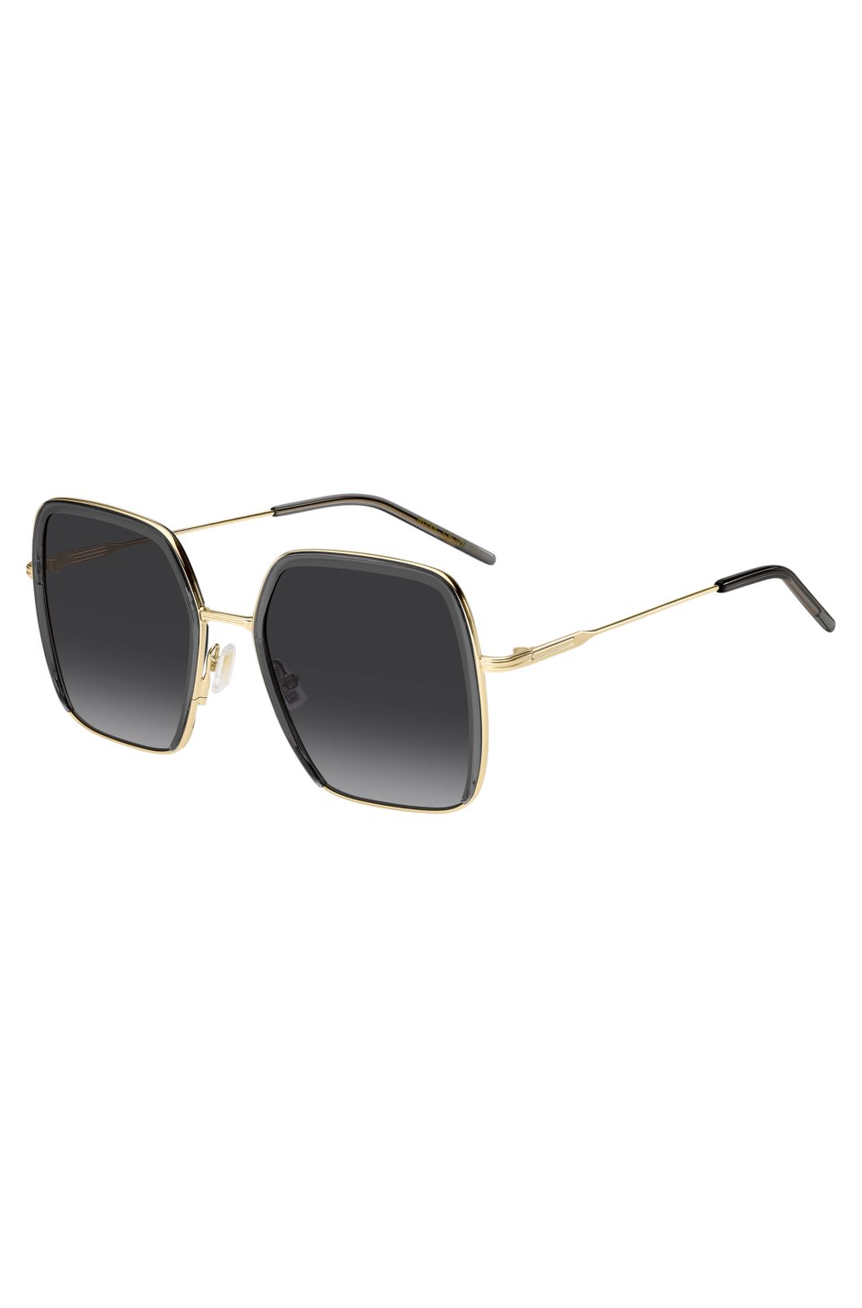 Grey-acetate sunglasses with gold-tone steel