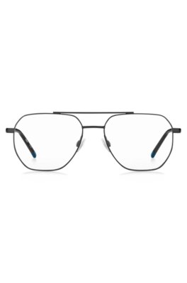 Hugo Double-bridge optical frames in black metal övrigt herr – bild 2