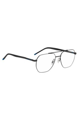 Hugo Double-bridge optical frames in black metal övrigt herr – bild 3
