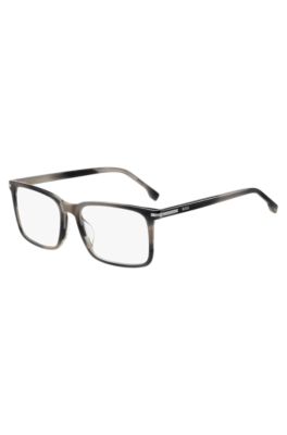 Glas&ouml;gonb&aring;gar i m&ouml;nstrat acetat med silverf&auml;rgade detaljer, M&ouml;nster