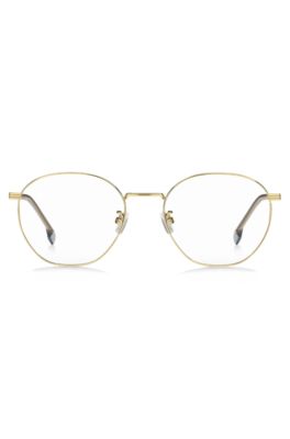 Optical frames in gold-tone titanium, Gold tone