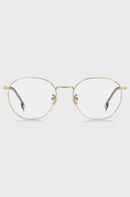 Optical frames in gold-tone titanium, Gold tone