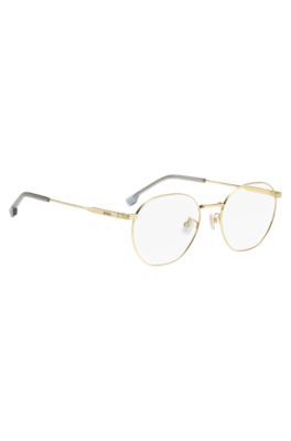 Optical frames in gold-tone titanium, Gold tone