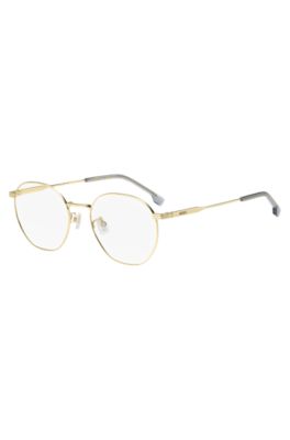 Optical frames in gold-tone titanium, Gold tone