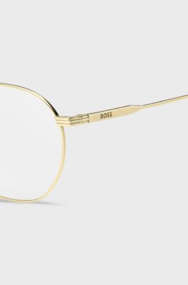 Optical frames in gold-tone titanium, Gold tone