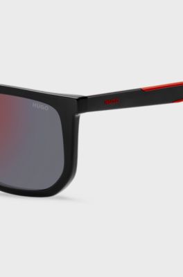Black sunglasses with two-tone temples, Black