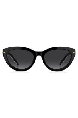 Boss Black-acetate sunglasses with gold-tone trims solglasögon dam – bild 2