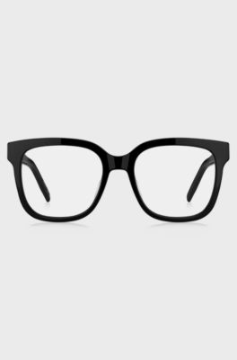 Black-acetate optical frames with Double B monogram, Black
