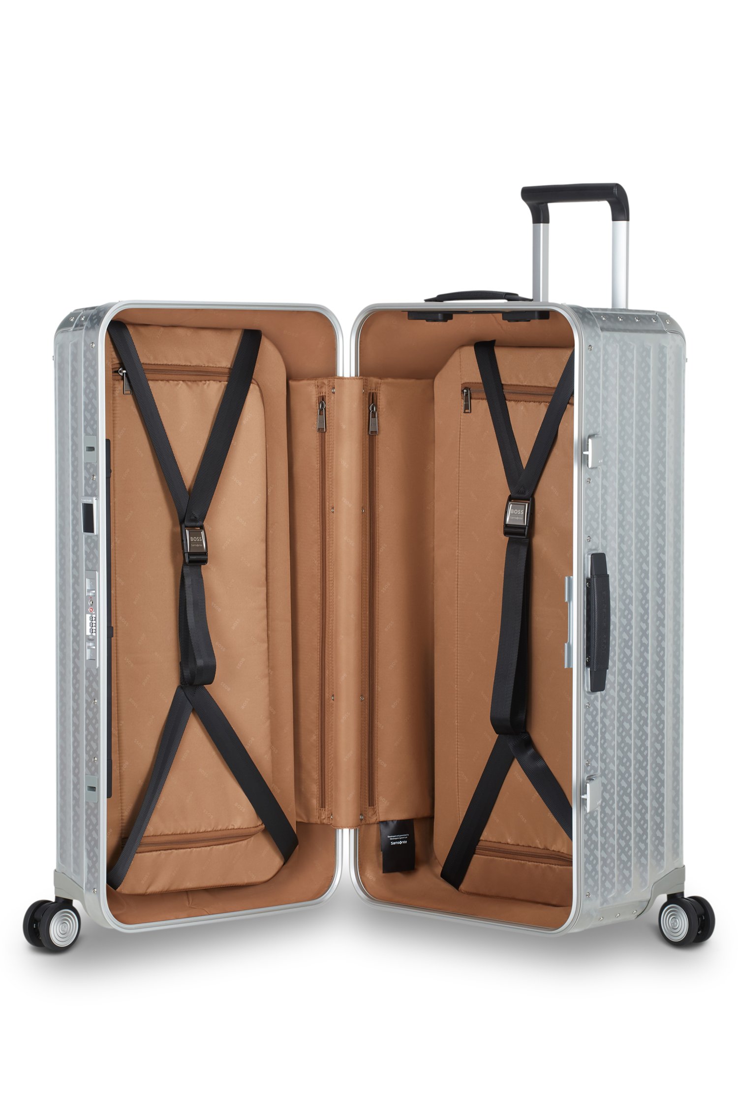 Boss Samsonite silver-tone aluminium trunk suitcase 80cm res- & sportväskor herr – bild 3