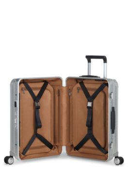 BOSS x Samsonite Valigia formato cabina in alluminio color argento 55 cm, Argento