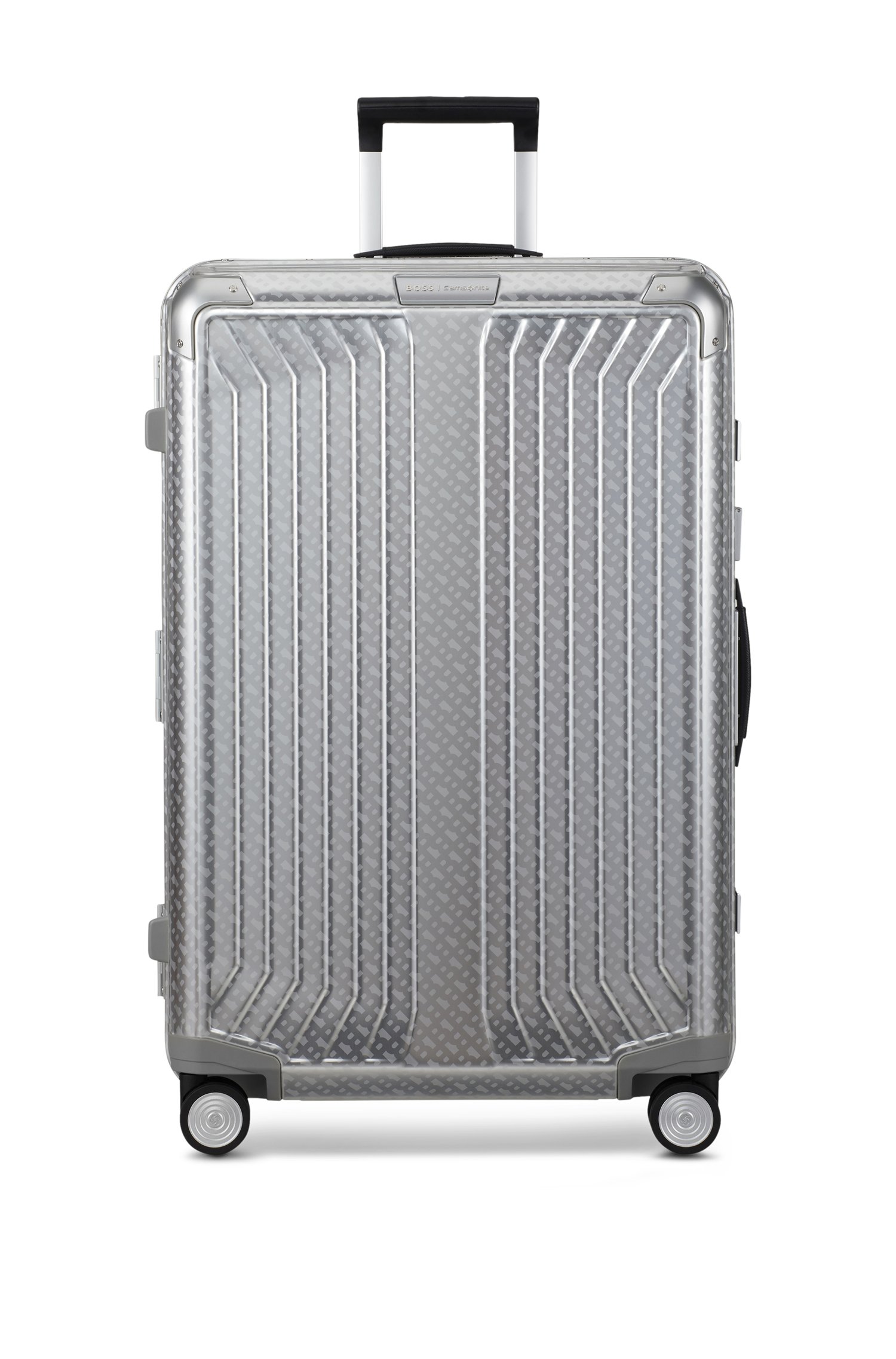 Boss Samsonite silver-tone aluminium suitcase 76cm res- & sportväskor herr