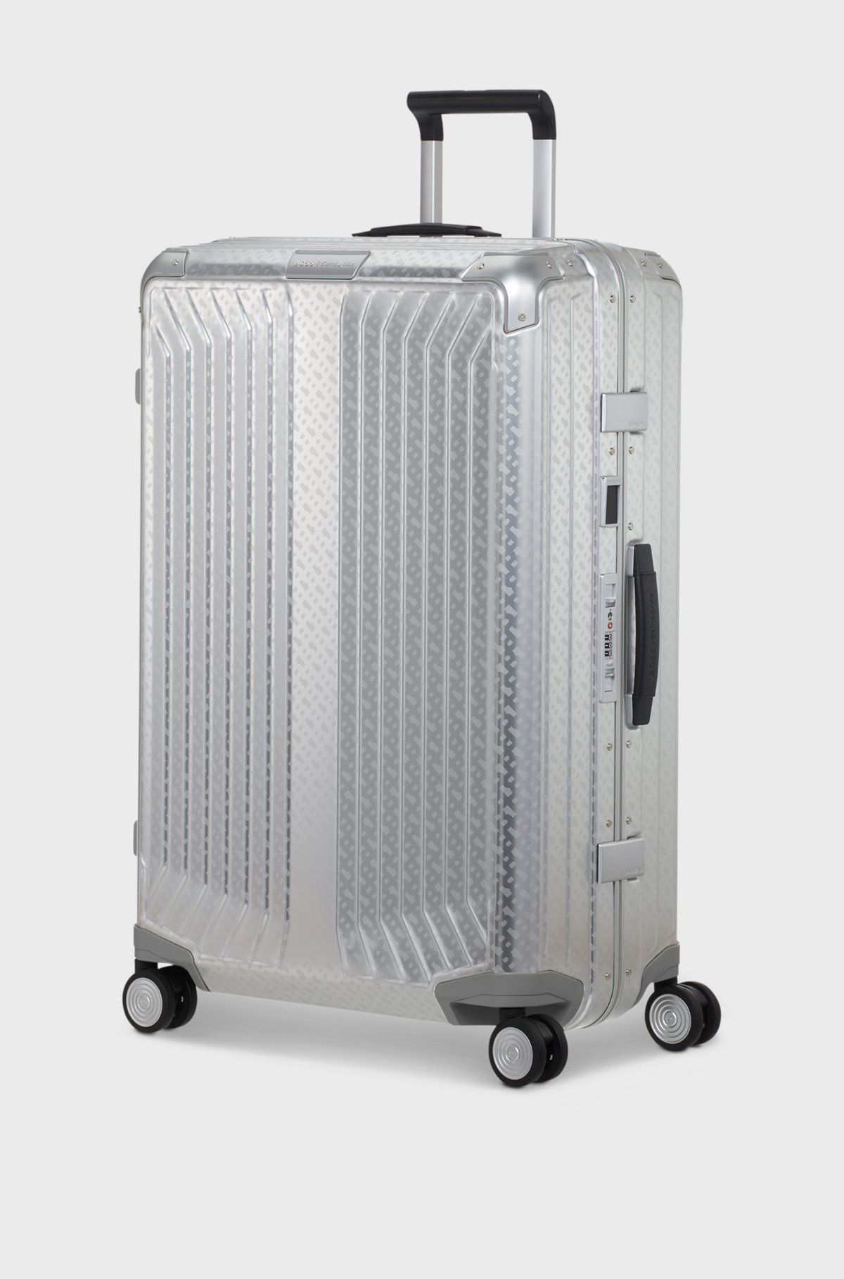 BOSS - BOSS x Samsonite シルバーアルミニウム スーツケース BOSS - BOSS x Samsonite シルバーアルミニウム スーツケース
