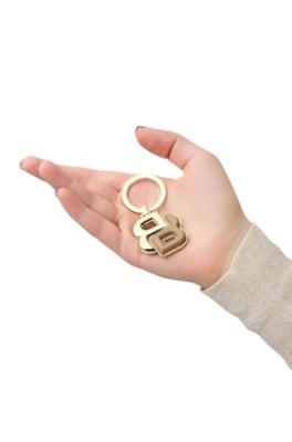 Boss Key ring with camel and gold-tone Double B monogram herr – bild 3