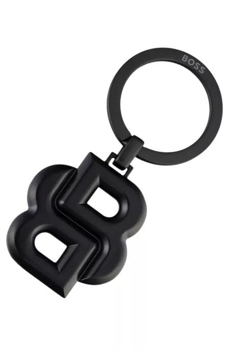 Key ring with matte-black Double B monogram