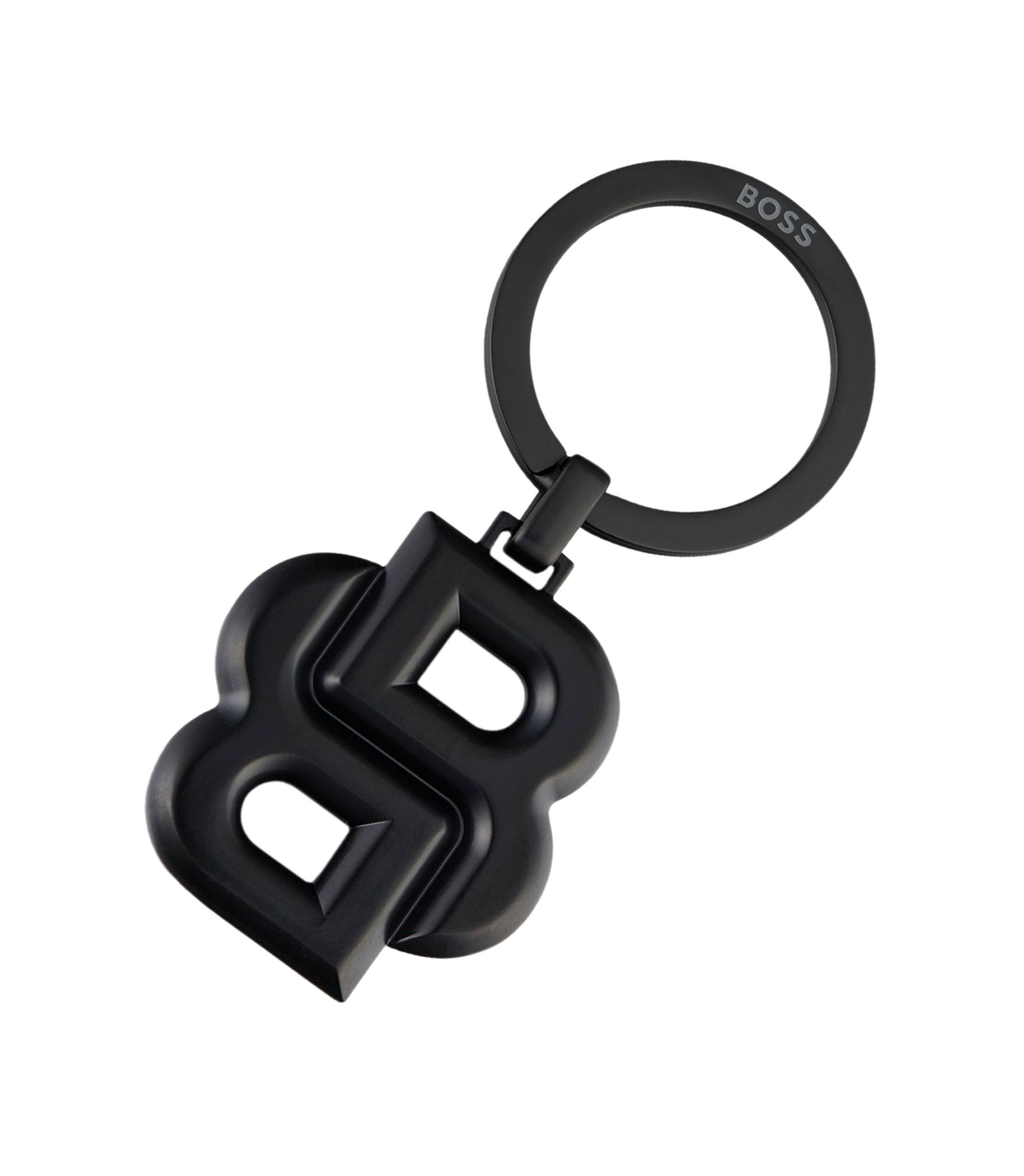 Schlüsselanhänger mit mattschwarzem Double-B-Monogramm