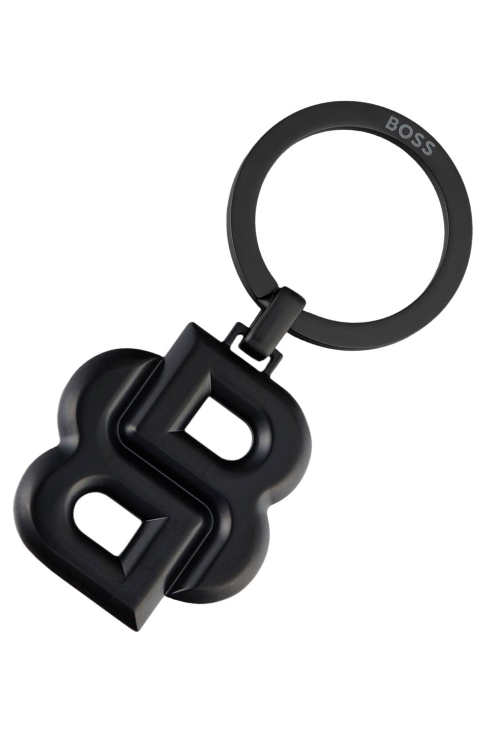 Key ring with matte-black Double B monogram