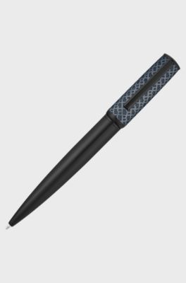 Ballpoint pen with monogrammed cap, Black