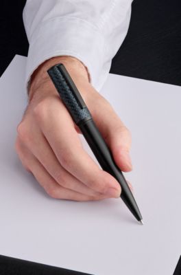 Kugelschreiber mit Monogramm-Kappe, Schwarz