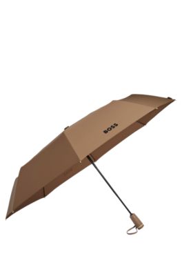 Monogram-canopy pocket umbrella in camel, Beige