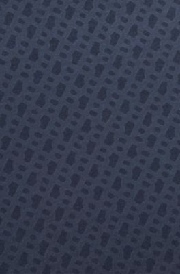 Monogram-canopy pocket umbrella in navy, Dark Blue