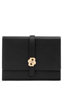 더블 B 모노그램 클로저 블랙 A5 컨퍼런스 폴더, 블랙