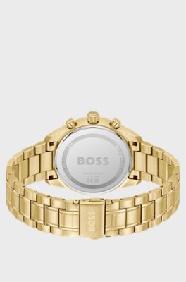 GRAND PRIX 40 Gold-tone watch with silver-white dial, Gold tone