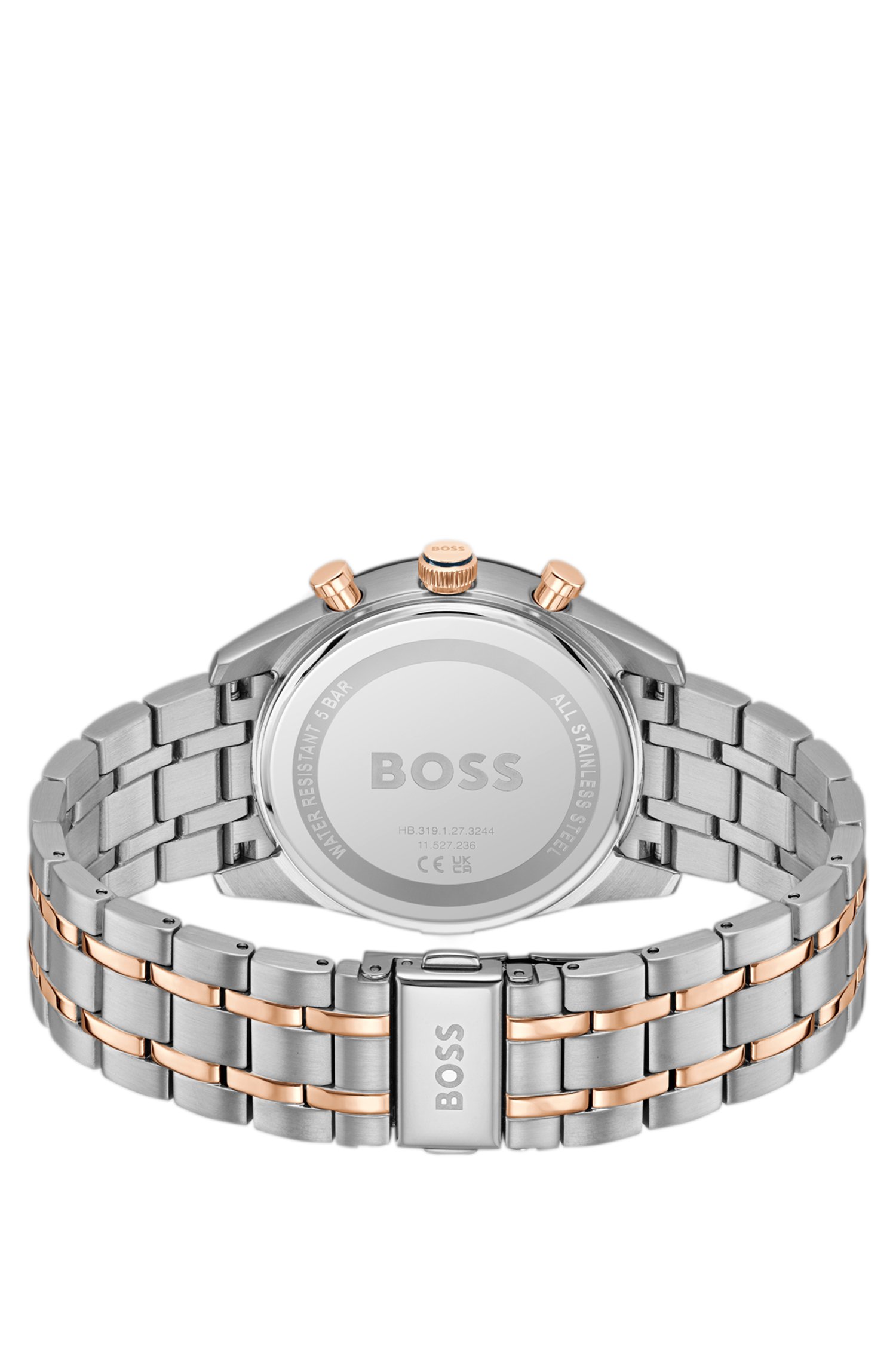 Boss TOURMASTER Blue-dial watch with two-tone bracelet klockor herr – bild 2
