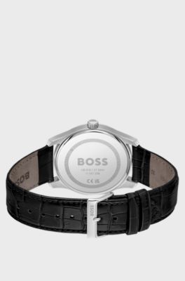 Principle Master leather-strap watch, Black