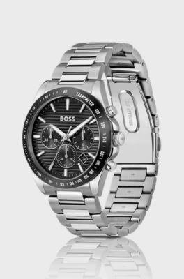 Strike stainless-steel watch, Silver tone