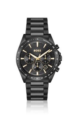 Strike black-plated watch
