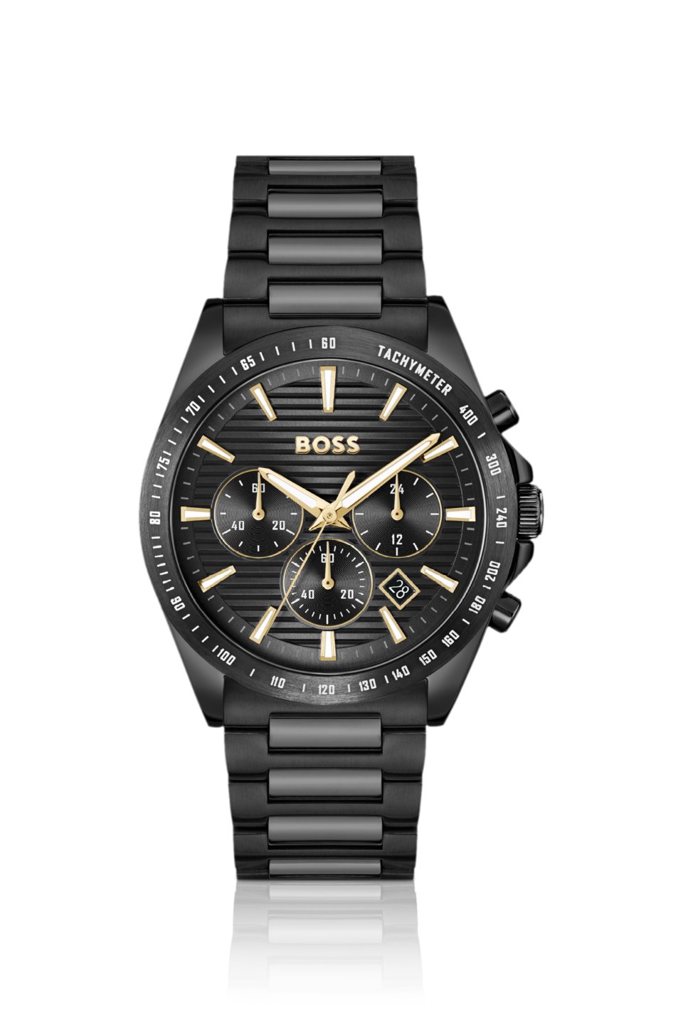 Strike black-plated watch