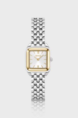 MAE PETITE Stainless-steel link-bracelet watch with silver-white dial, Silver tone