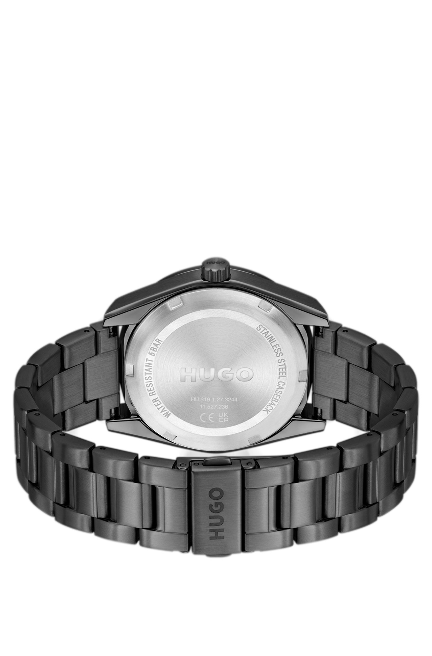 Hugo #BRIGHT SPORT Black-plated watch with tonal dial and bracelet klockor herr – bild 2