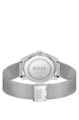 Boss Blue-dial watch with mesh bracelet analoga klockor herr – bild 2