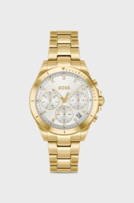 Alley gold-tone watch with crystal-embellished dial, Assorted-Pre-Pack
