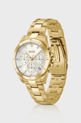 Alley gold-tone watch with crystal-embellished dial, Assorted-Pre-Pack