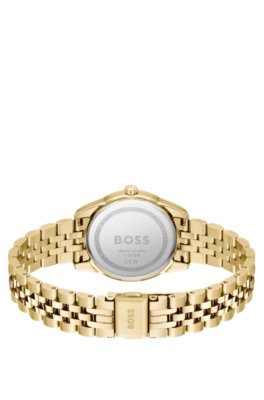 Boss Graceful Precious crystal-embellished watch in gold-tone steel analoga klockor dam – bild 2