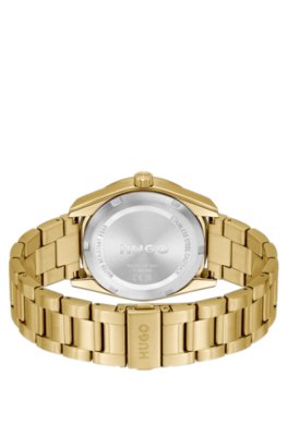 Hugo Gold-tone watch with green dial analoga klockor herr – bild 2