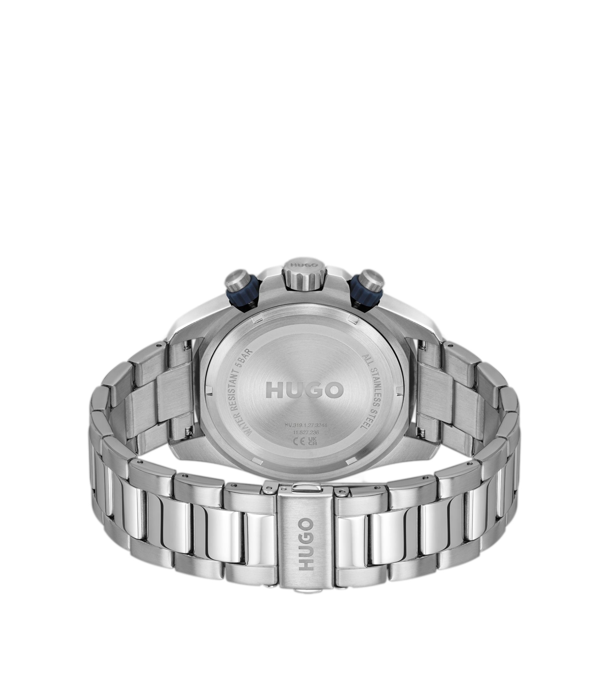 HUGO Orologio Analogico al Quarzo da uomo con cinturino in acciaio inossidabile Nero - 1530225
