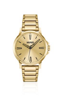 Gold-tone watch with tonal dial and bracelet, Gold tone