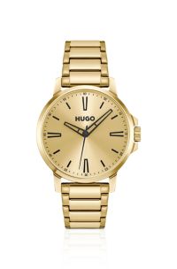Gold-tone watch with tonal dial and bracelet, Gold tone
