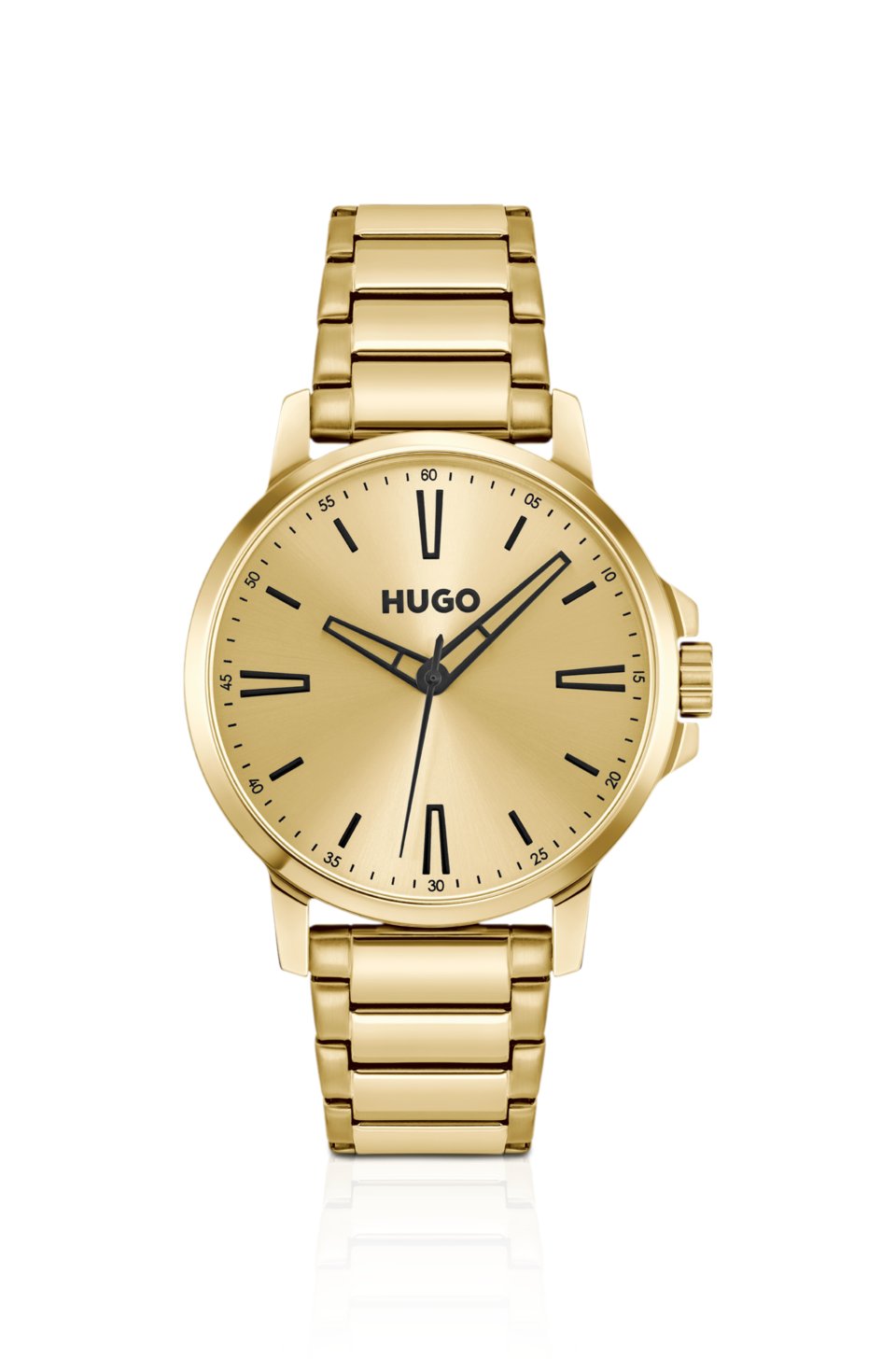 Gold-tone watch with tonal dial and bracelet
