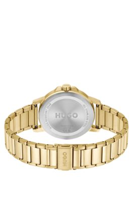 Gold-tone watch with tonal dial and bracelet, Gold tone