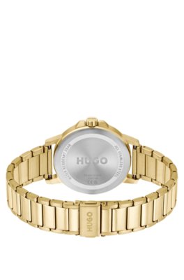 Hugo Gold-tone watch with tonal dial and bracelet analoga klockor herr – bild 2