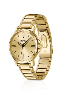 Gold-tone watch with tonal dial and bracelet, Gold tone